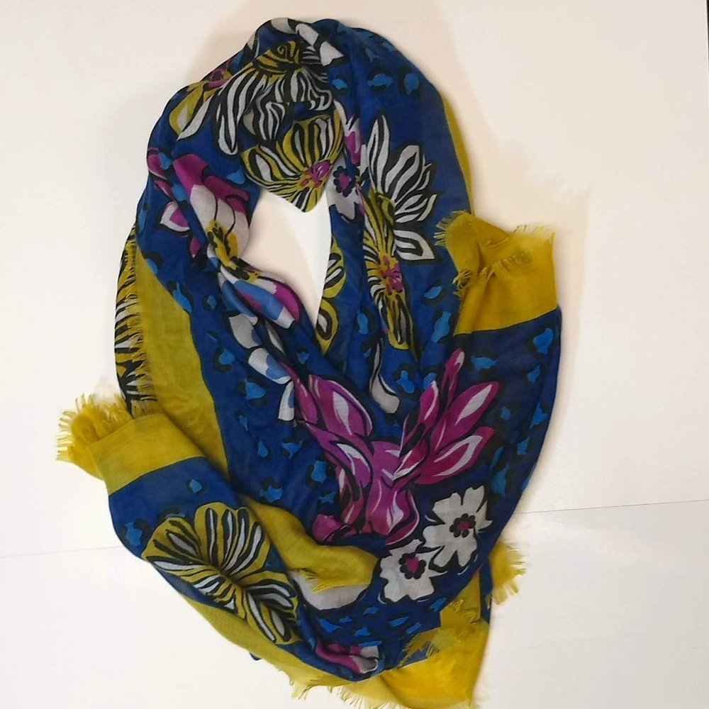 Blue Floral scarf